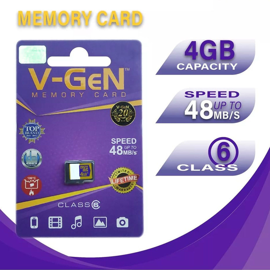 MMC V-GEN / MemoriCard 4Gb V-Gen Class 6 Memory Card