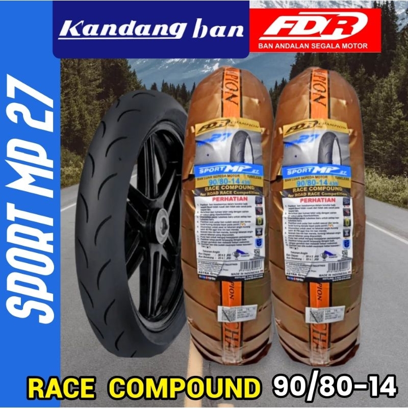 BAN TUBLES MATIC FDR MP27 90/80.14 RACING SOFT COUMPUND,BAN BARU 100% ORIGINAL