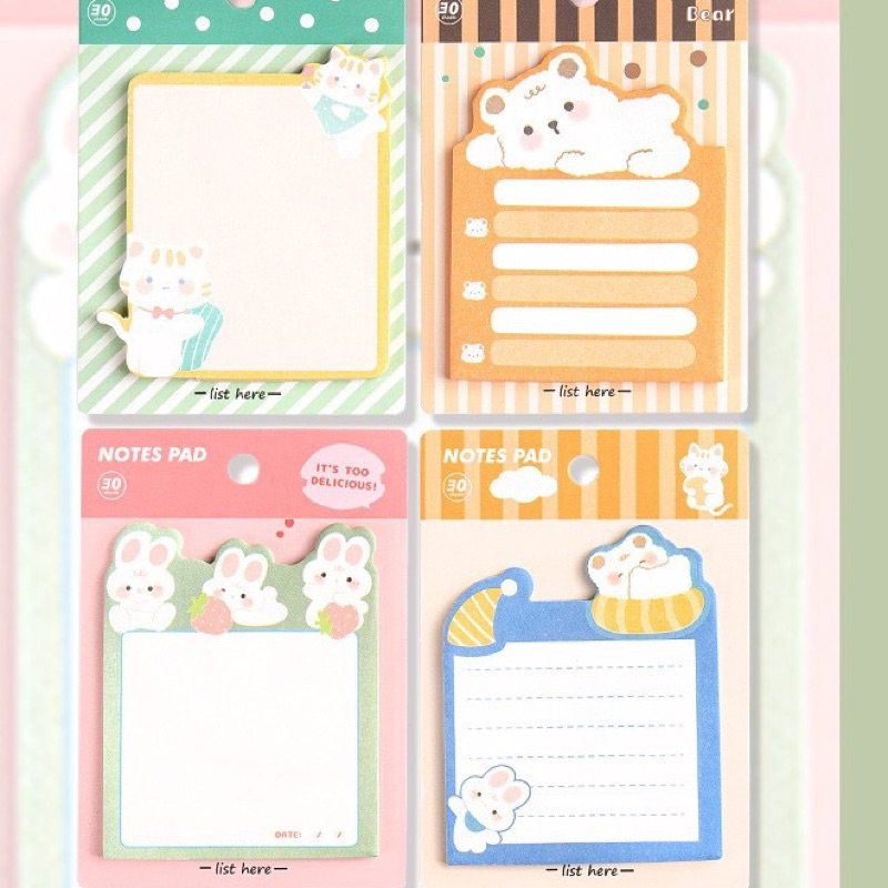 Sticky Note Karakter Kertas Memo 40 Halaman Karakter Lucu