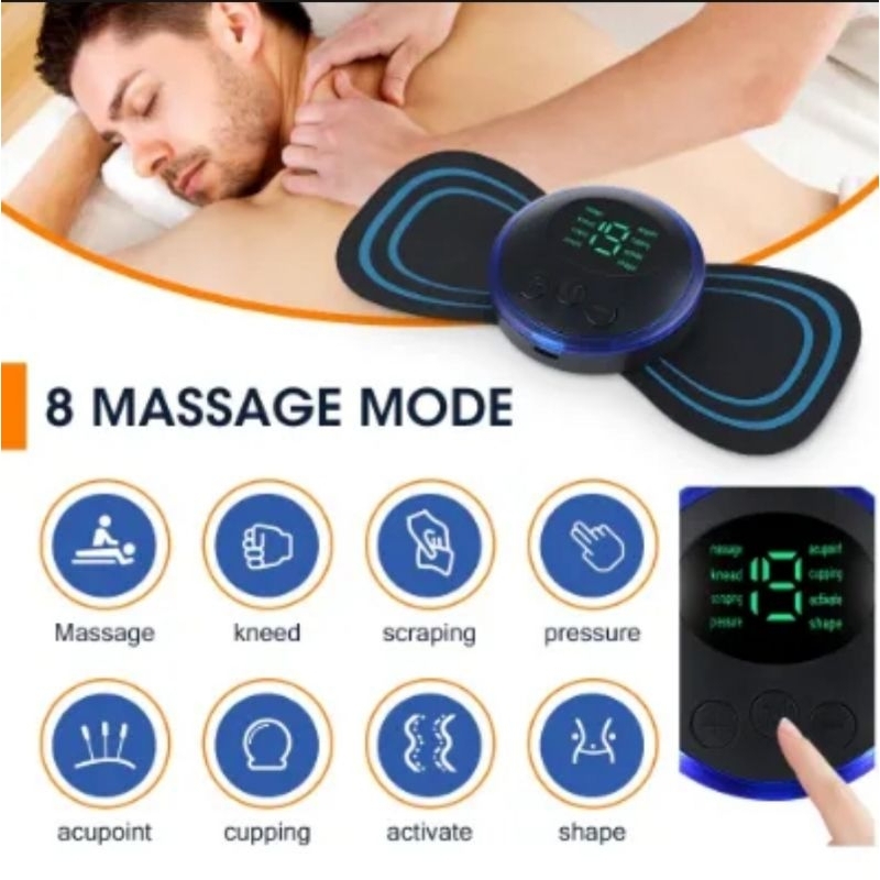 Alat Pijat Portable Mini Pad Tempel di Leher Bahu Pinggang Multifungsi - Mini Neck Massage Akupuntur