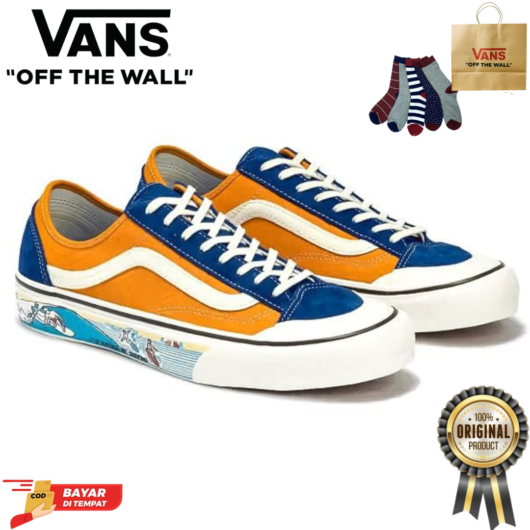 SALE DISKON! V4NS STYLE 36 SF DECON SALT WASH TRAIL BLUE (SURF) 100% ORIGINAL BNIB