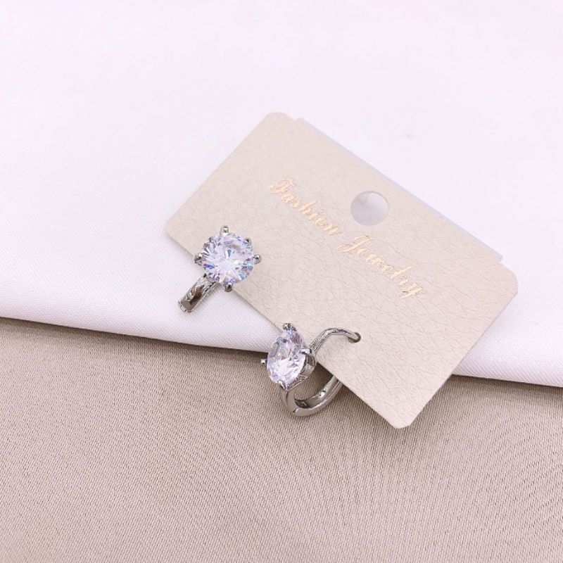 Anting Titanium Asli kilau mirip emas asli Premium Anti Karat Anti Alergi Earring Stainless Steel 992