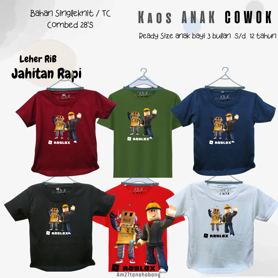 Baju Anak Cowok 3 bulan-10 tahun 2ROBLOX- Kaos004