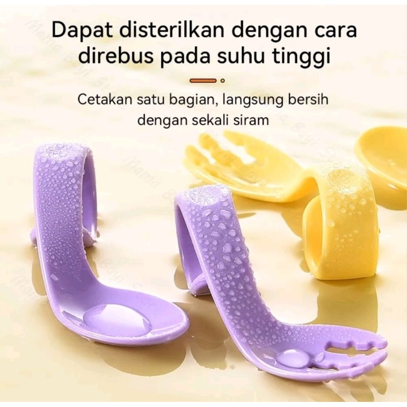 Set Peralatan Makan Bayi / Sendok Garpu Bayi Belajar Makan