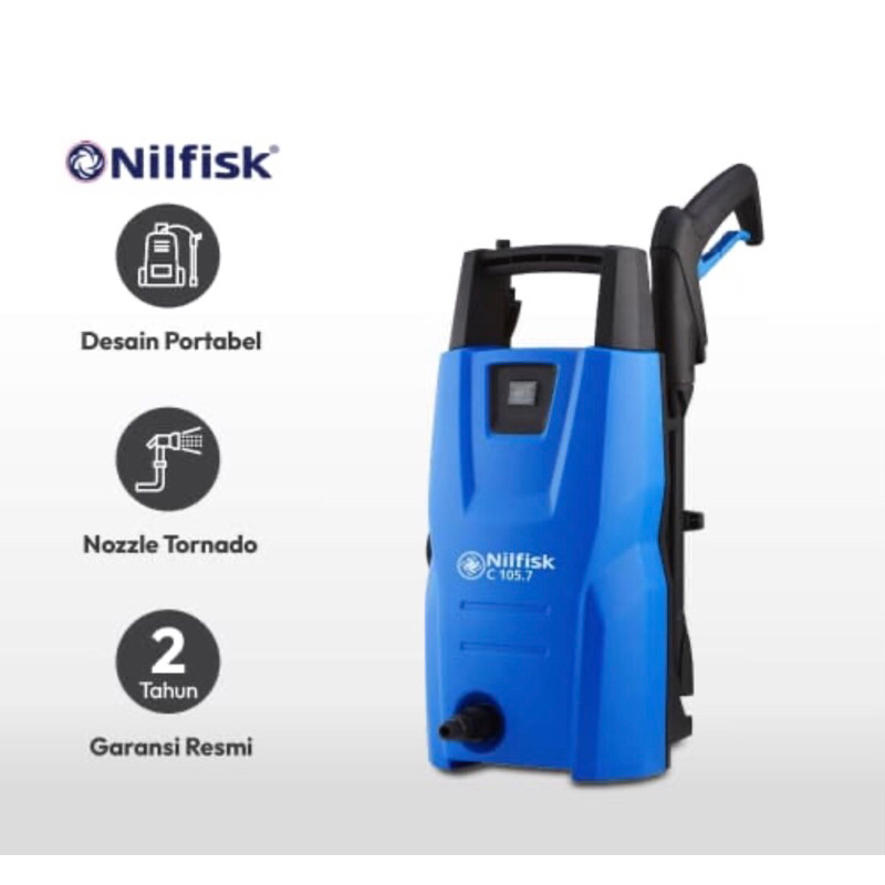 NILFISK HIGH PRESSURE CLEANER 105BAR C105.7-6/ACE NILFISK HIGH PRESSURE COLD HOME USE/ACE ALAT PEMBERSIH TEKANAN TINGGI/ACE NILFISK ALAT CUCI MOBIL