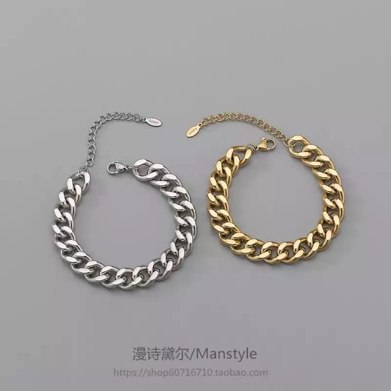Gelang Tangan Rantai Wanita / Gelang Rantai Wanita Emas / Gelang Tangan Wanita Asli Titanium / Gelan