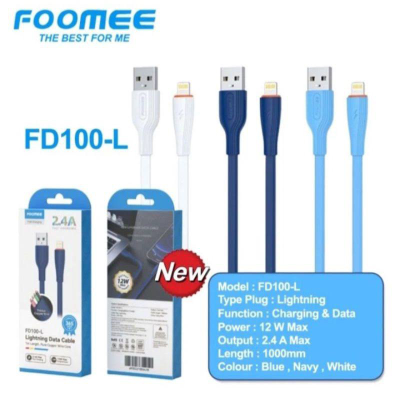 Foomee Kabel Data FD100-M Micro / FD100-C Type-C / FD100-L Lightning 1M 2.4A