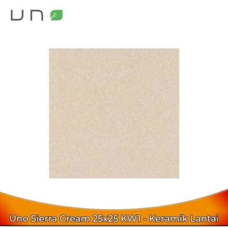 Keramik lantai kamar mandi 25x25 UNO siera cream kwalitas 1