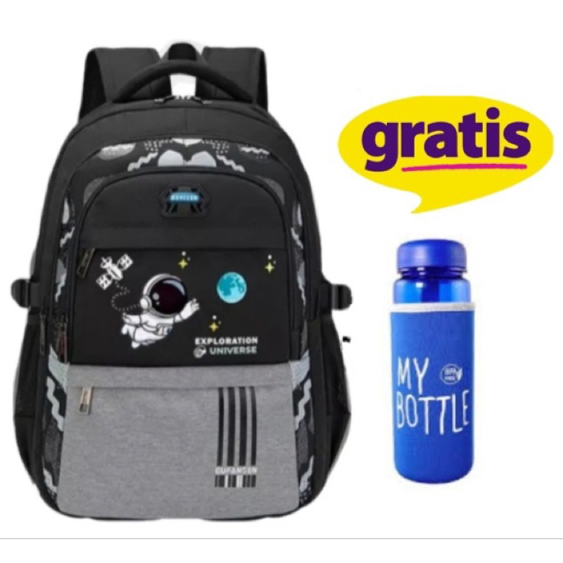 [BONUS BOTOL] Tas ransel anak laki laki perempuan terbaru / Tas sekolah anak perempuan sd smp sma / Tas ransel karakter astronot / Tas fashion anak / Tas ransel anak kekinian / Tas punggung sekolah / Tas anak cewek / Tas laptop wanita / tas sekolah pipit