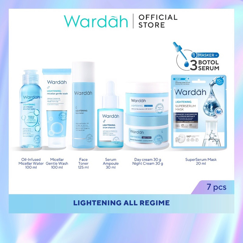 Wardah Lightening Paket Series | Paket Lengkap Wardah Lightening