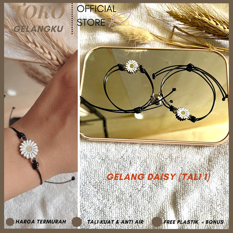 (New) Gelang Daisy [Tali1] Couple Magnet / Gelang Tali Waterproof Pria Wanita / Gelang Sahabat estetik kekinian