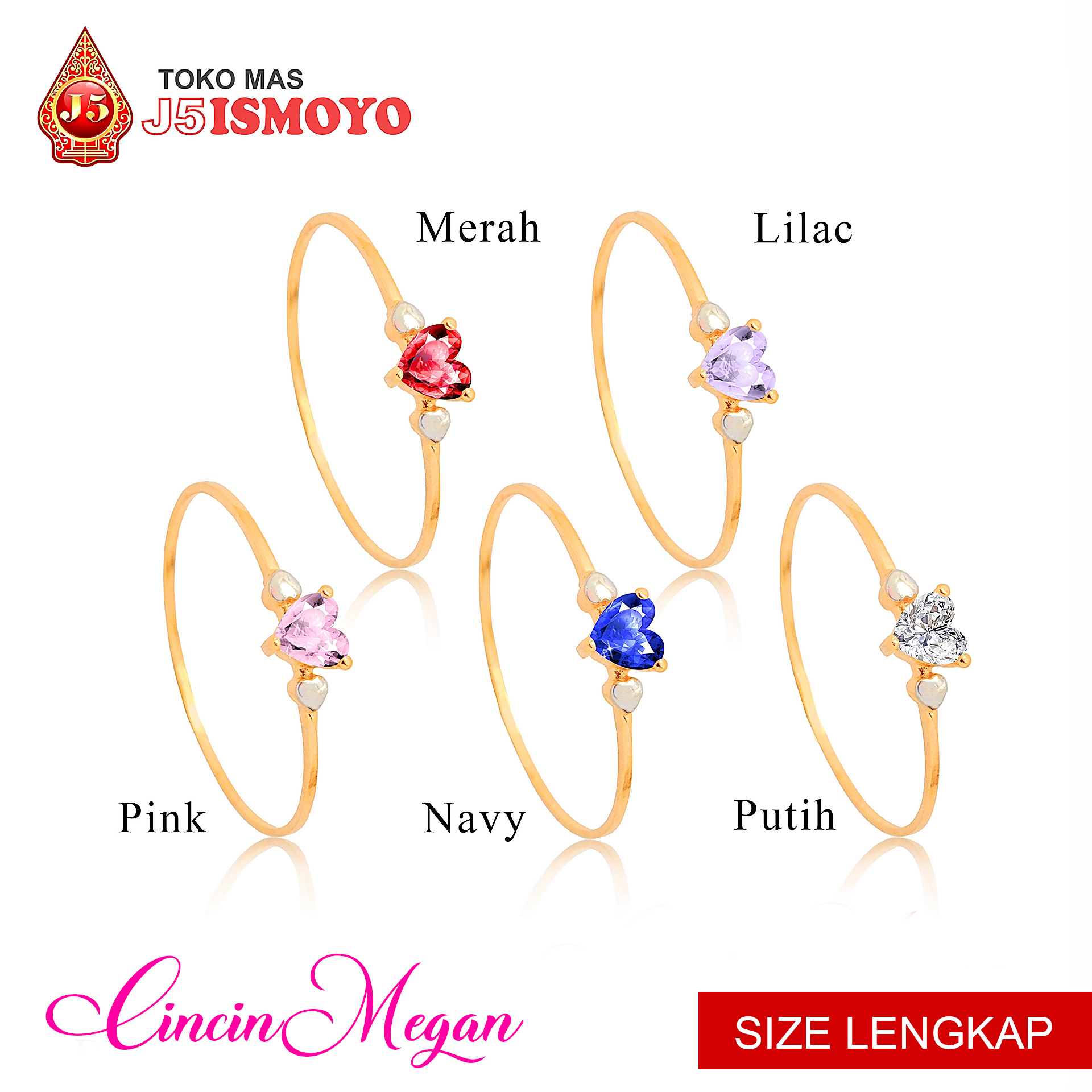 Cincin Emas 10 Karat Megan J5 Ismoyo