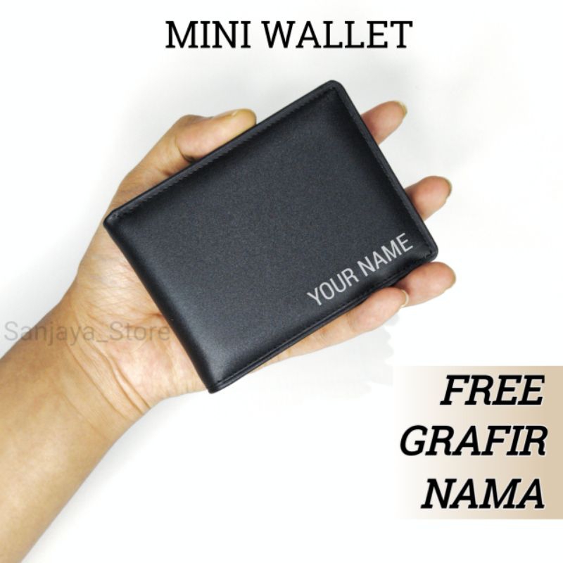 Dompet Pria Lipat Mini Slim Wallet Original 100% Kulit Sapi Asli