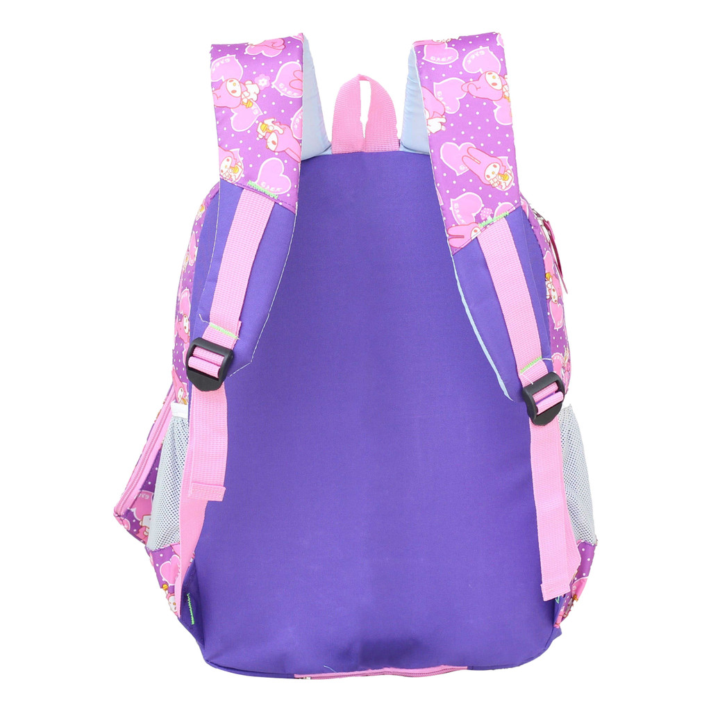 Tas Sekolah Anak-Anak Bonus Tempat Pensil Cahaya Melody Pink Variasi Ungu Ransel Anak Perempuan Ransel Anak TK SD Hello Kity Melody Bahan Import Bonus Tempat Pensil Raincover Muat Buku Tema LKS Buku Paket