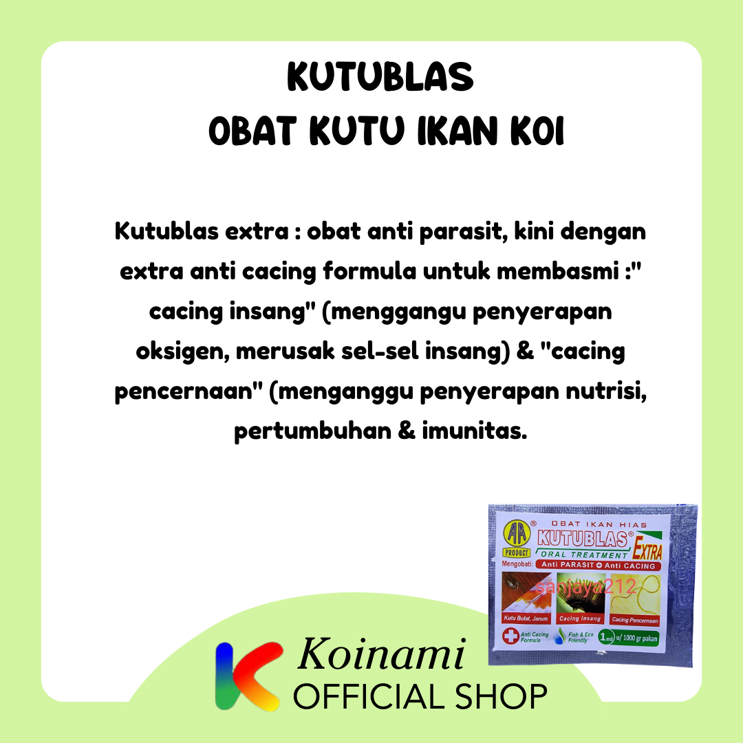 KUTUBLAS Cair 1ml / obat kutu ikan koi / caplak jarum bulat parasit / fish