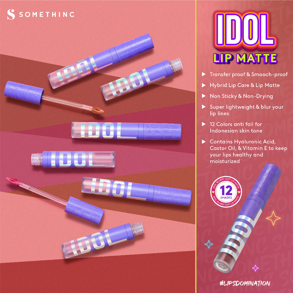 ✨ AKU MURAH ✨ SOMETHINC Idol Blurry Soft Lip Matte - Lip Cream Matte