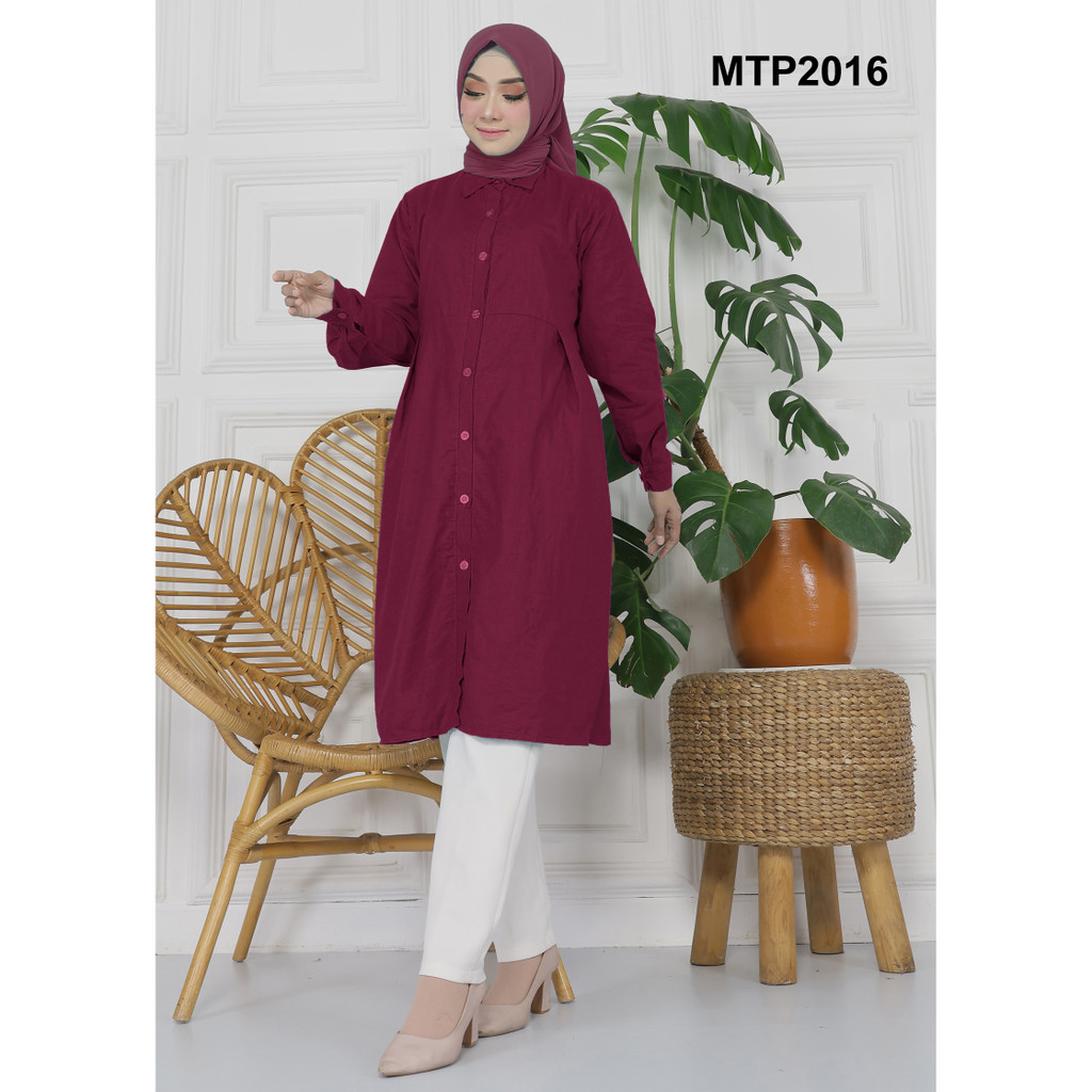 TUNIK KATUN LINEN LD 120 - TUNIK WANITA JUMBO