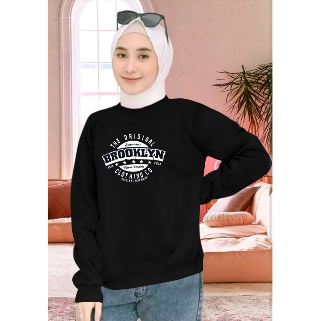 JOSJOLI_STORE/Baju Wanita Brooklyn/Atasan Wanita Dewasa Lengan Panjang/Fit To L XL