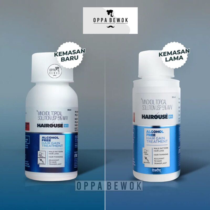 Hairouse Minoxidil hair and bread treatment penumbuh brewok pelebat rambut alis jambang jenggot