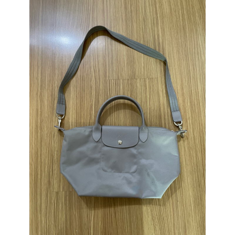 preloved longchamp neo grey size S - AUTHENTIC