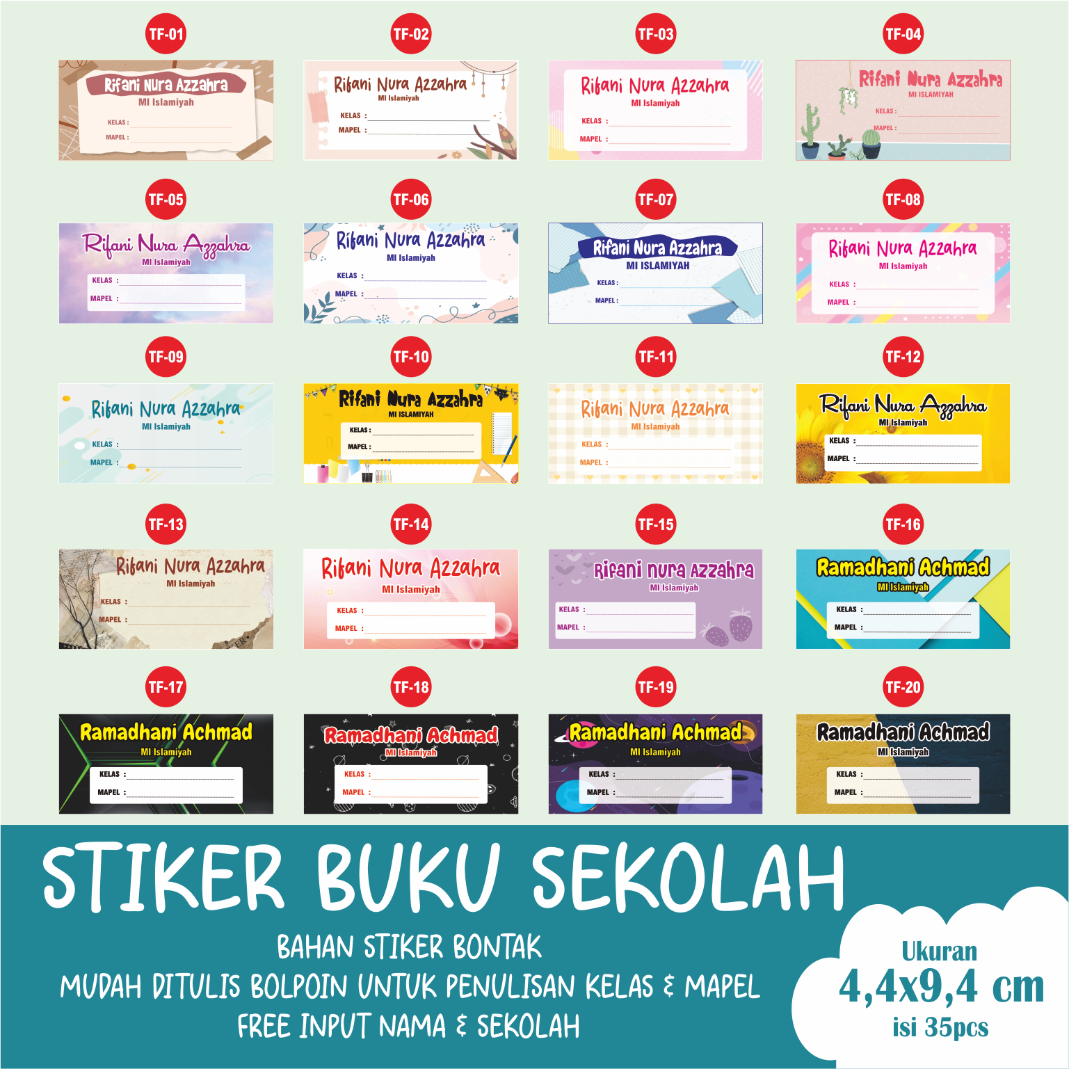 

STIKER NAMA BUKU SEKOLAH (MATA PELAJARAN) AESTETHIC