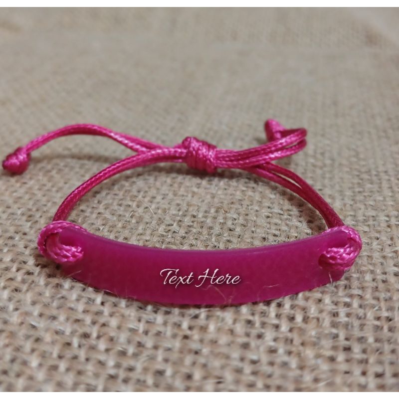 Gelang Nama Pink FREE UKIR NAMA