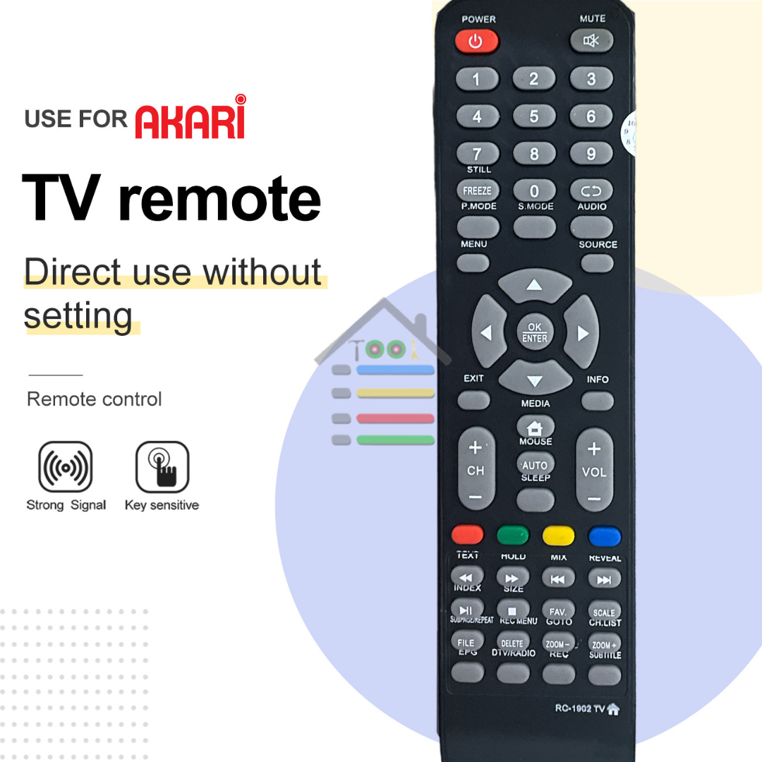 REMOTE TV AKARI LCD LED DIGITAL UNIVERSAL 1902