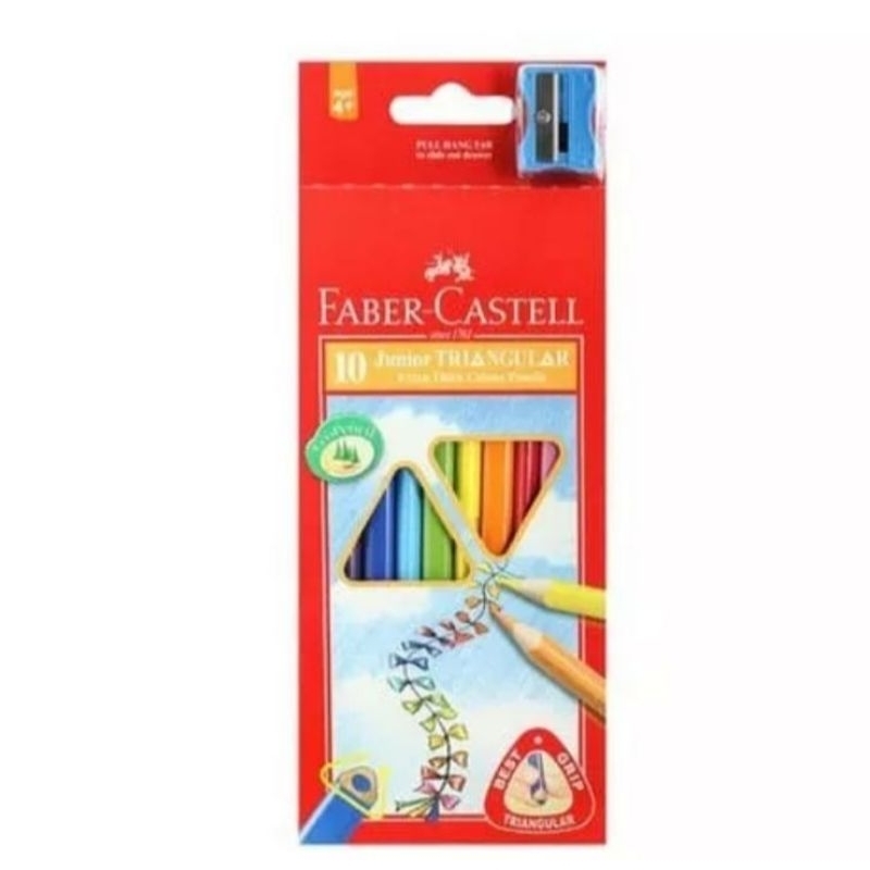

Pensil Warna Faber Castell Junior Ergonomis 10 Warna / Pensil Warna Faber Castell Junior Triangular 10 Warna