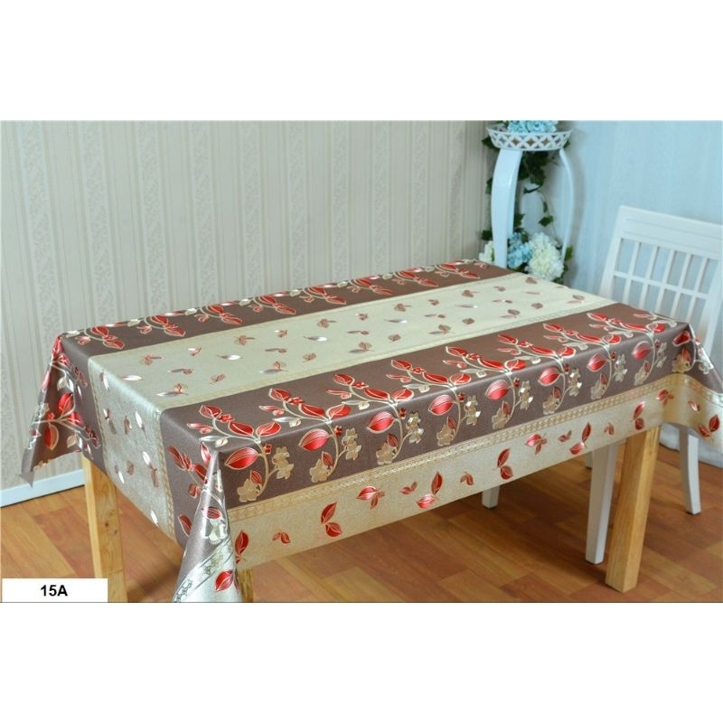 Taplak meja makan meteran 3D MONARY PVC anti air MOTIF TIMBUL