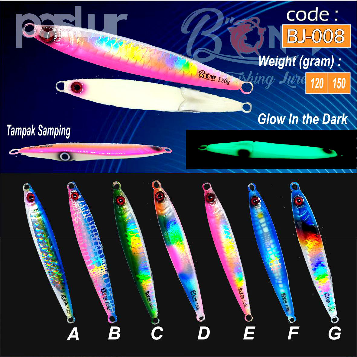 BONE JIG BJ-008 120 / 150 GRAM GID