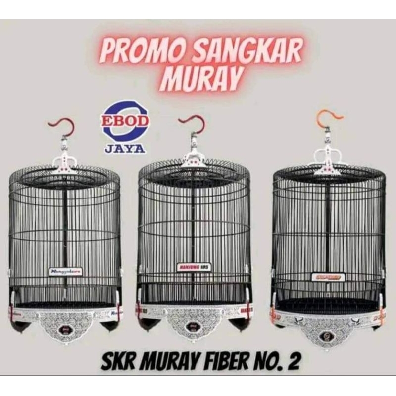 KANDANG SANGKAR MURAI FIBER PUTIH EBOD JAYA NO 2