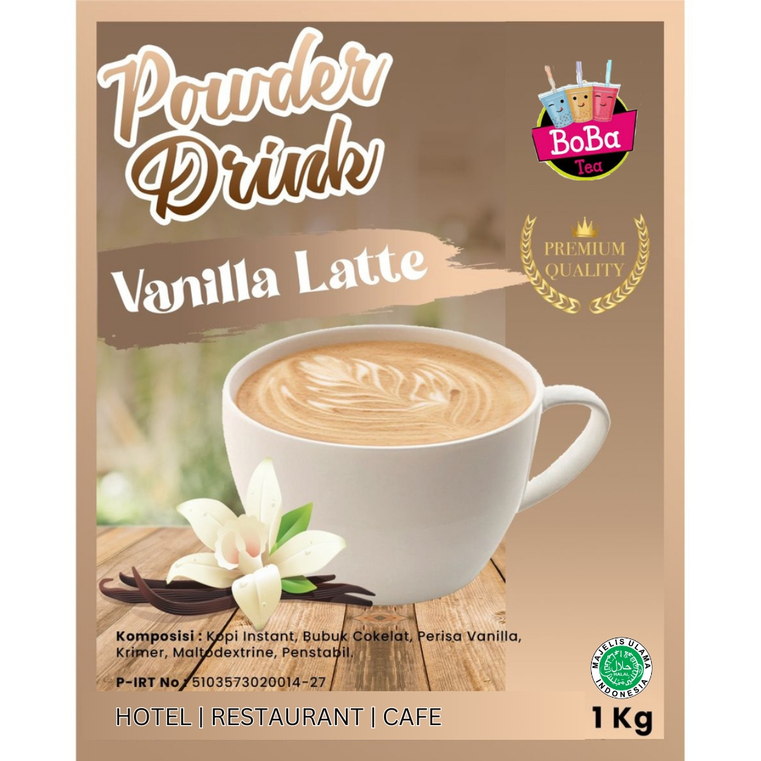 [1kg Premium] Bubuk Minuman Rasa Vanilla Latte 1 KG