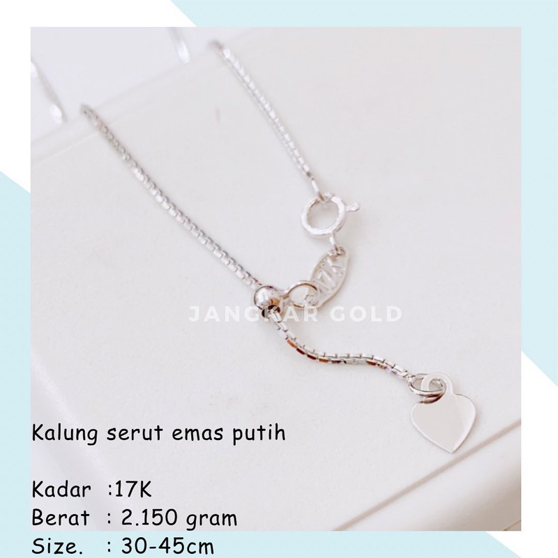 KALUNG SERUT EMAS PUTIH 2.550Gr 17K