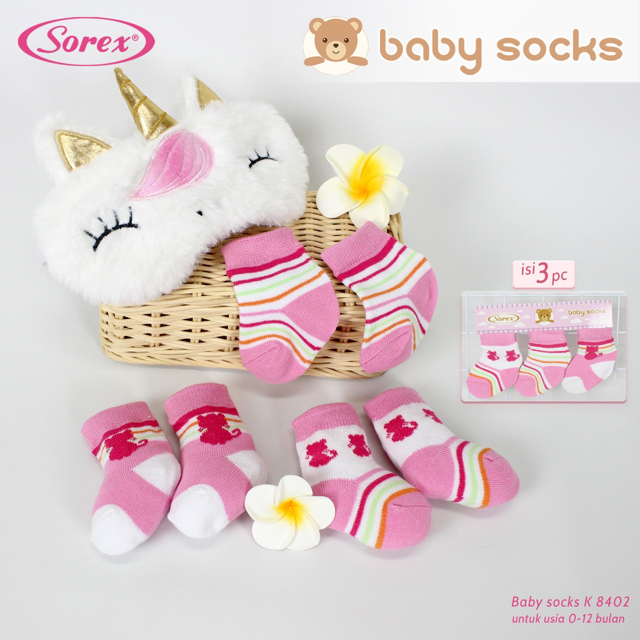 Sorex Baby Socks - Kaos Kaki Bayi Isi 3