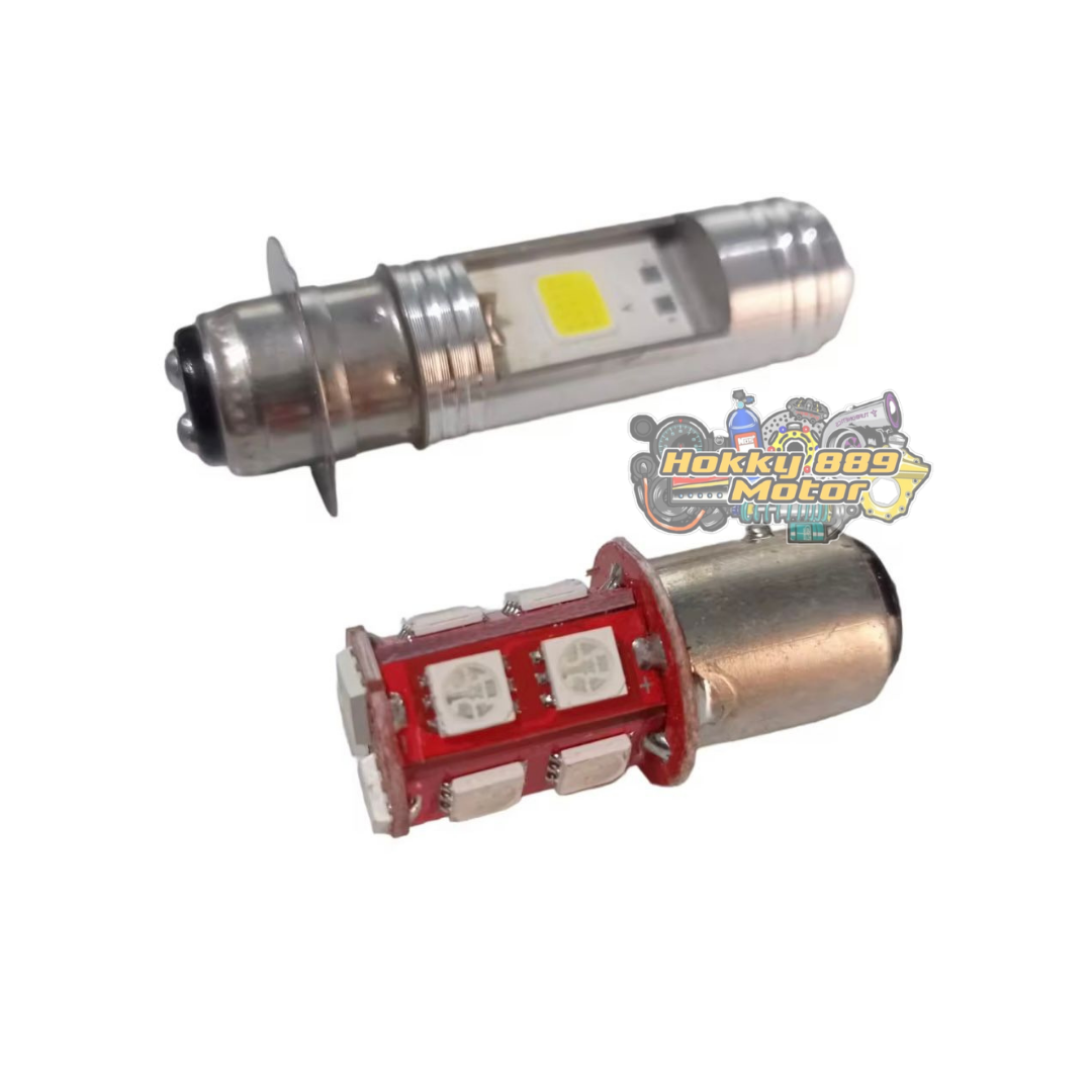 PAKET PROMO-Lampu Depan Motor+Lampu Stop Motor Universal Motor Bebek dan Matic | Paket 2pcs Arus AC/DC