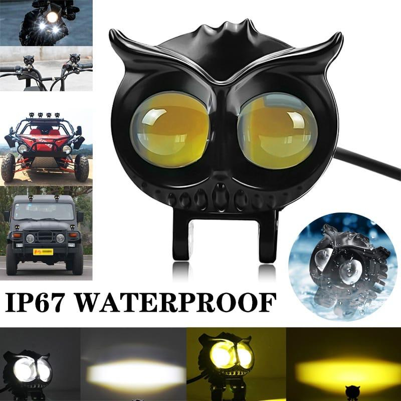 Lampu Tembak SUPER OWL LASER GUN Sorot foglamp 2 mata SQL D2 OWL H/L 2 Warna putih kuning