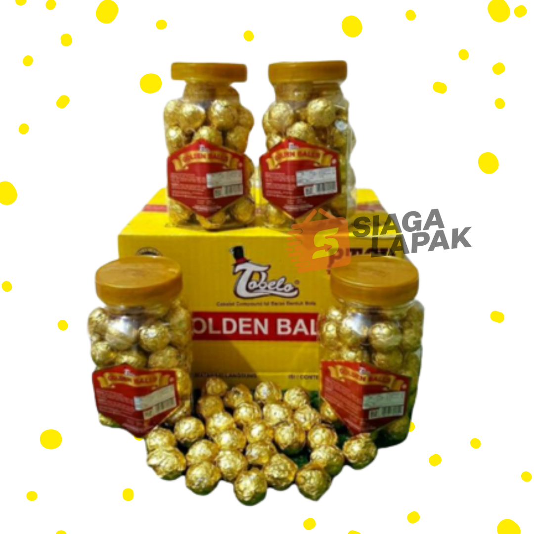 Coklat Golden Balls Tobelo 1 Jar 40pcs Cokelat Bola Crispy