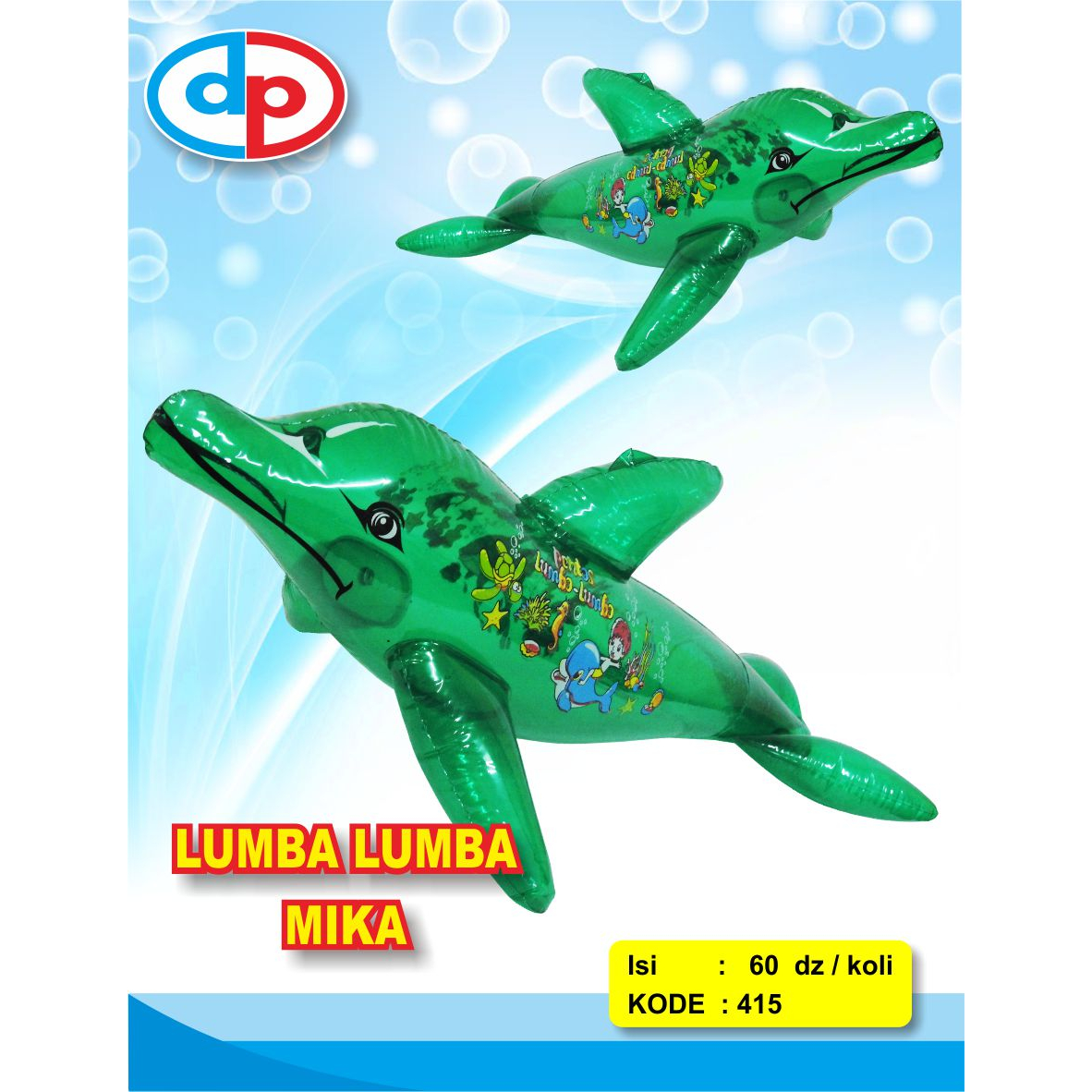 BALON TIUP LUMBA DOLPHOIN - BALON KARET BALON TIUP BENTUK KARAKTER HEWAN LUMBA-LUMBA DOLPHIN