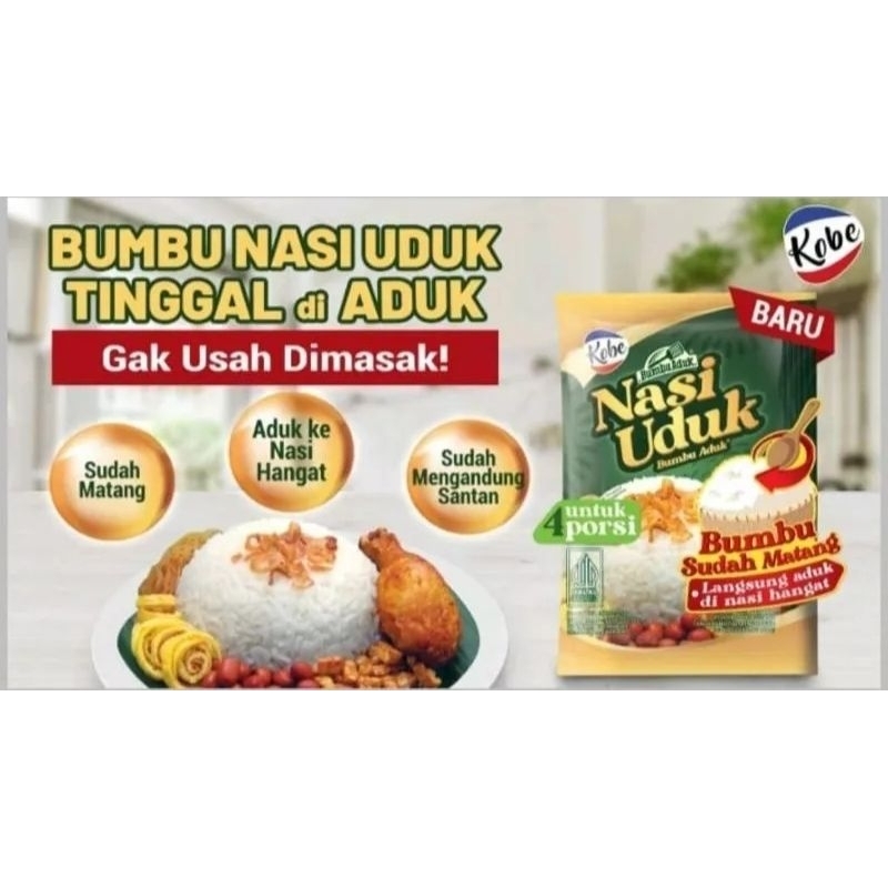 kobe Bumbu Nasi Uduk bumbu Aduk &amp; nasi kuning 15gr