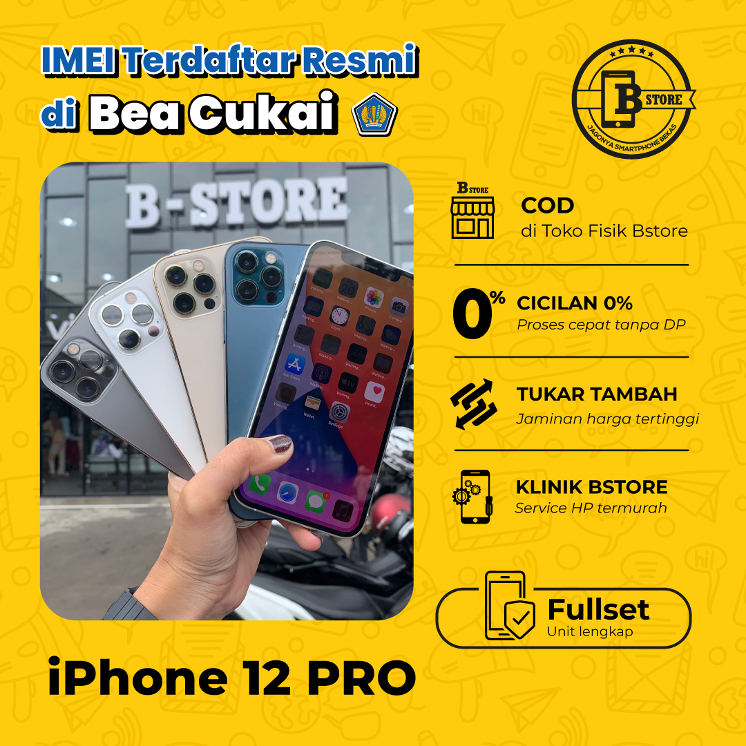 iPhone 12 pro 256 GB - Apple - Fullset - 256 GB - IMEI TERDAFTAR BEACUKAI