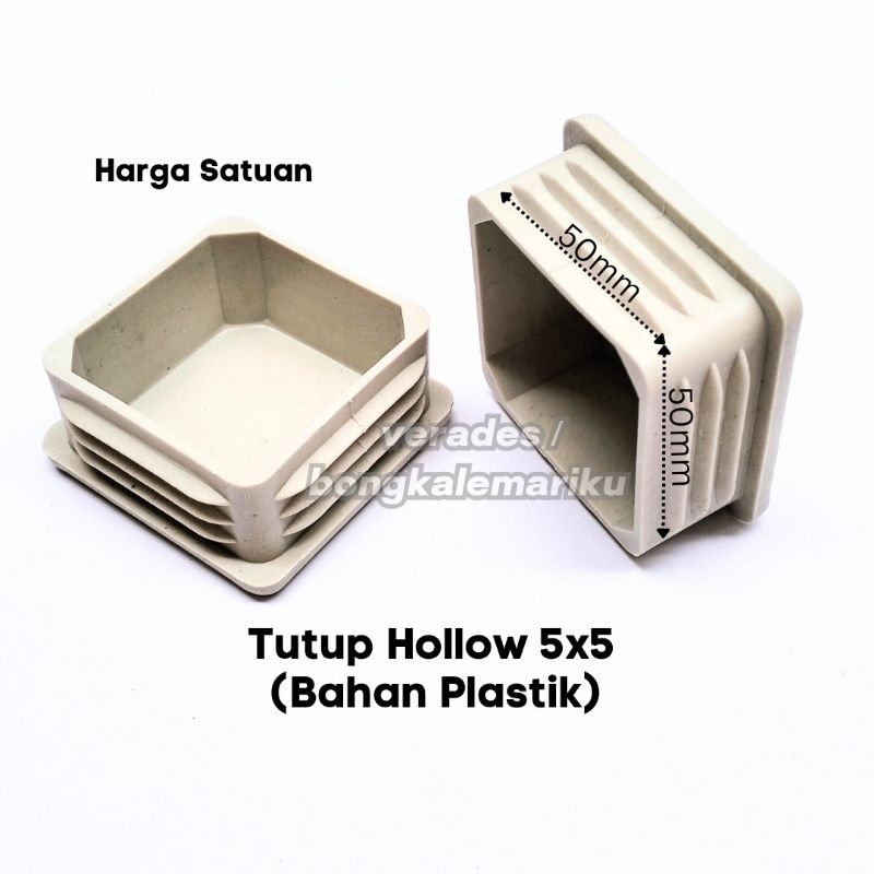 Tutup Plastik Hollow 5x5 / Kaki Kursi Meja Holo