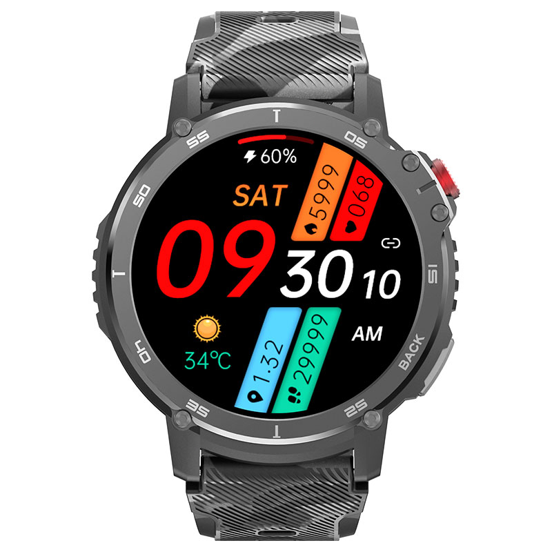 C22 Smartwatch waterproof IP68 1.6 inches Round Screen Large Memory for MusicM Sport Jam tangan pria  for Android