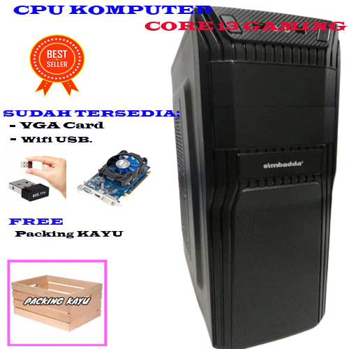 cpu komputer core i3 gaming ram 8 vga card 1 gb 128 bit