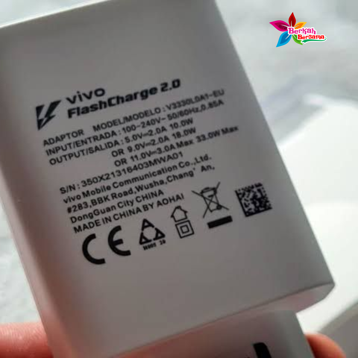 BATOK ADAPTER / KEPALA CHARGER VIVO 33WATT ORIGINAL 100% FAST CHARGER Vivo y91 y93 y95 y91c y71 y81 y83 y20 y30 y50 y01 y02 y16 y22 y35 y12 y15 y17 y19 v11 V11pro v15 V15pro v19 v20 v21 v23 V25 v27 v27e Z1pro S1pro x30 x50 x60 pro x70 pro BB8349