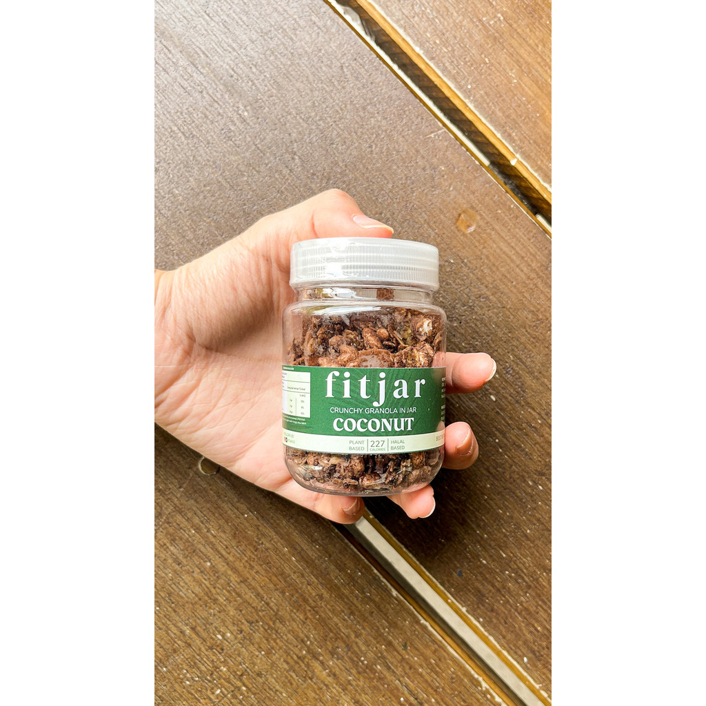

FITJAR GRANOLA COCONUT - SNACK SEHAT RENDAH KALORI - 50 GRAM - SARAPAN SEHAT - DIET SEHAT - GLUTEN FREE AND HEALTHY - MURAH