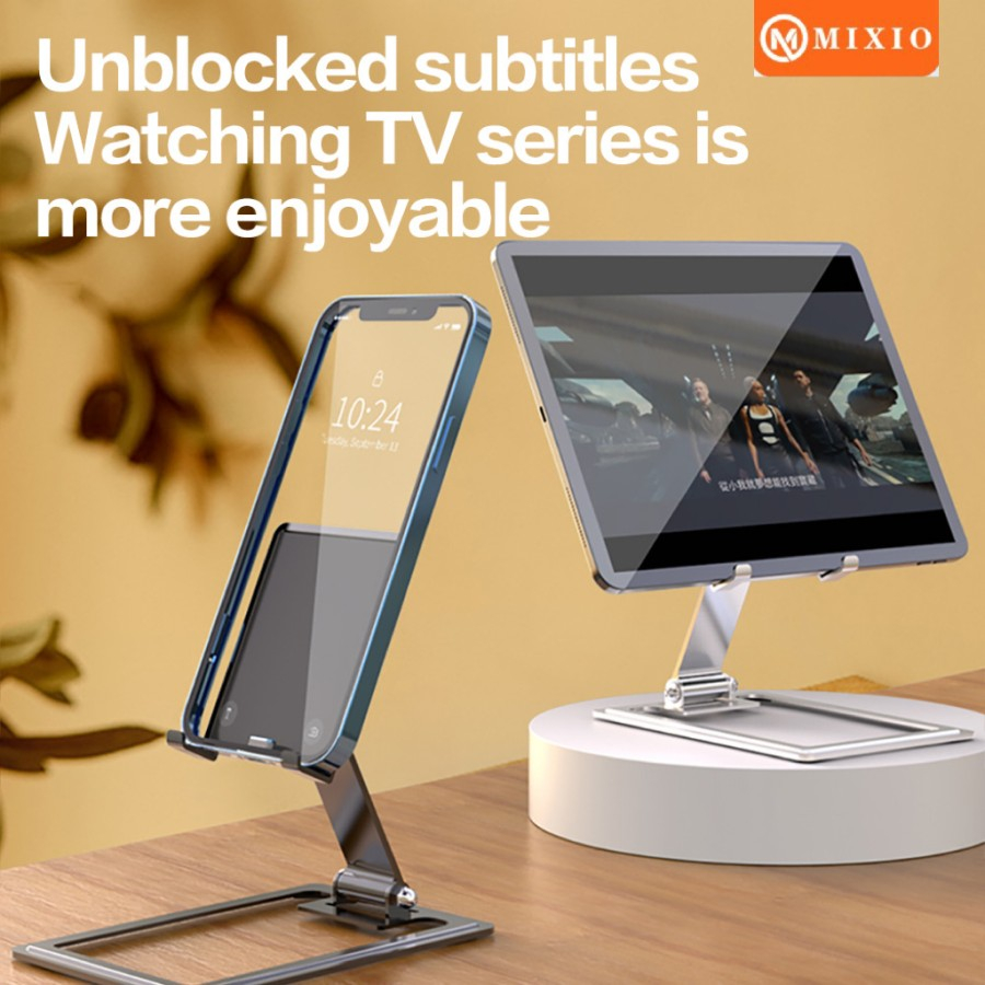 MIXIO Stand Alumunium Dudukan HP ZM04 Phone Holder Foldable Rotate 270