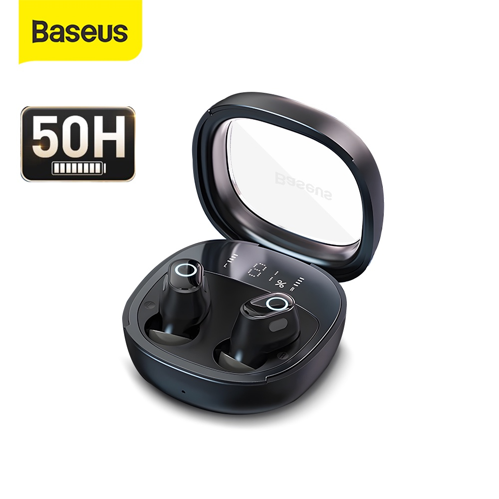 [ORI REAL STOCK]BASEUS WM02 plus TRUE WIRELESS BLUETOOTH EARPHONE MINI EARBUDS TWS -v5.3