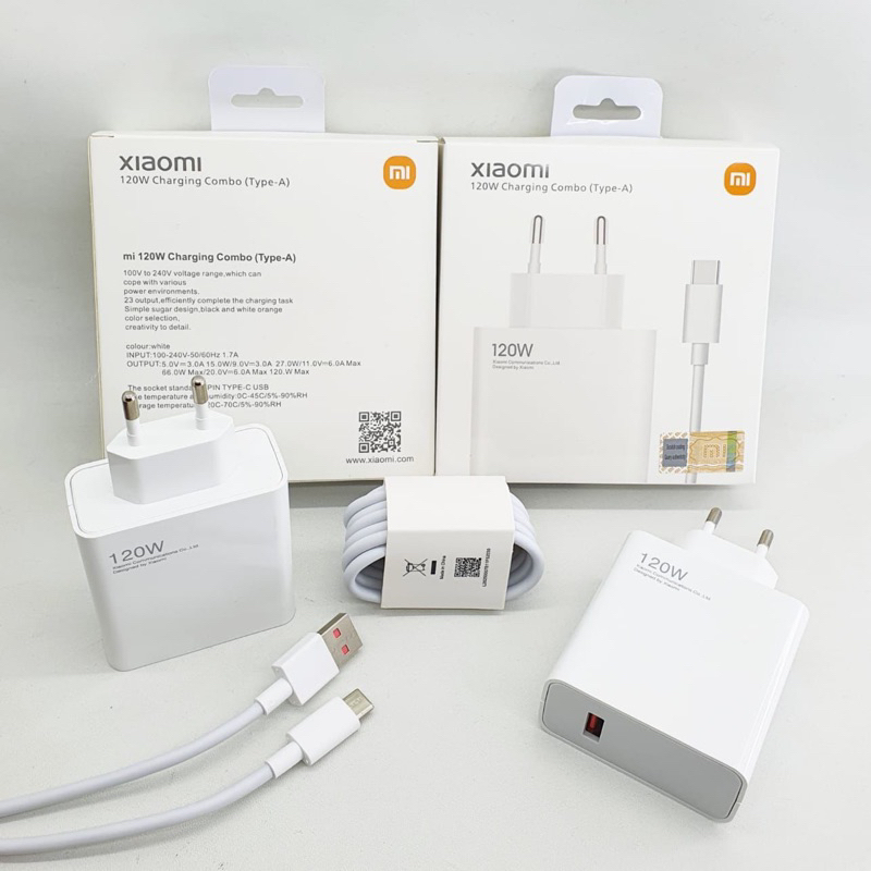 CHARGER TURBO FAST CHARGING &amp; VOO TC XIAOMI MDY-13-EE 120W + KBL TYPE C ORIGINAL