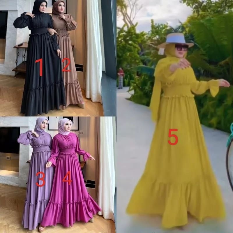 Gamis Karet Pinggang Ori Shellasaukia