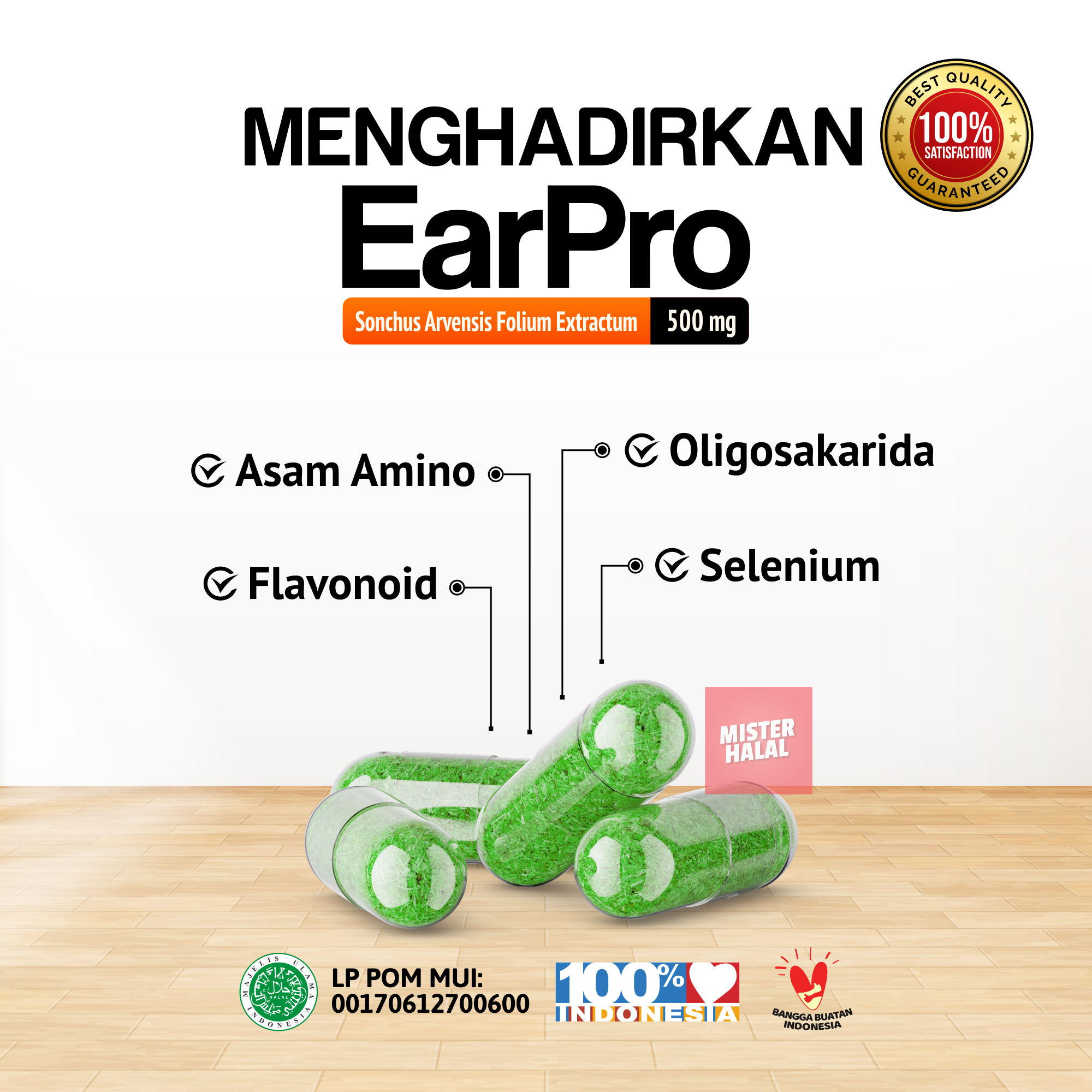 EARPRO Obat Gangguan Telinga, Obat Tinnitus, Telinga Berdenging, Berdengung, Mendengung Pada Telinga Kiri/Kanan, Obat Congek Telinga Bernanah, Infeksi Telinga, Curek, Bisa Untuk Anak Dan Dewasa